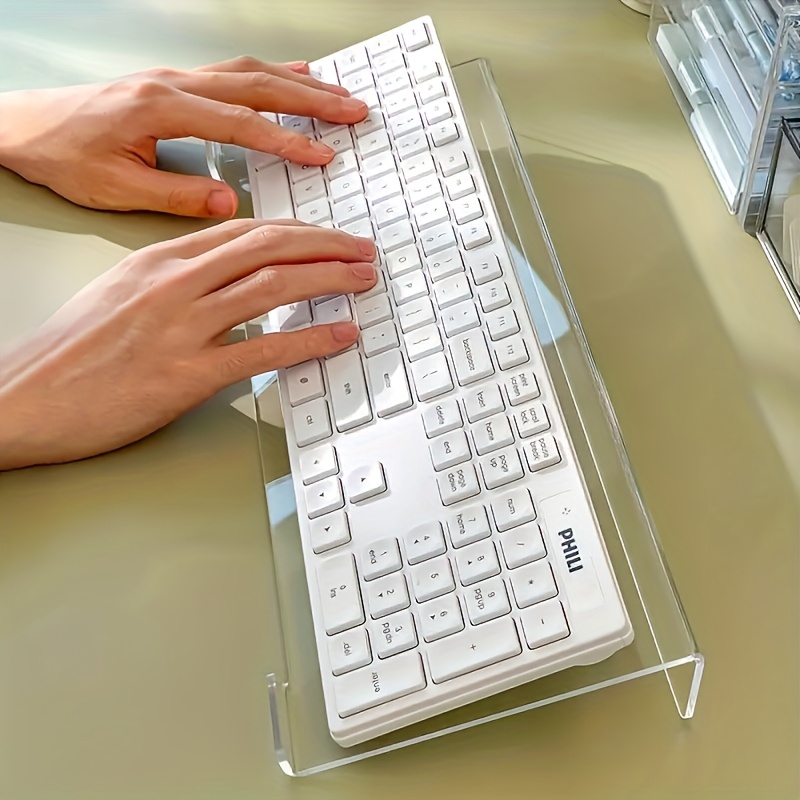 Gaming Keyboard Ergonomic - Acrylic keyboard stand, transparent desktop organizer,