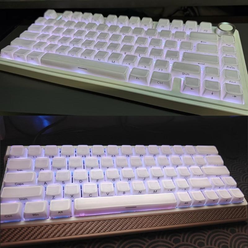 Gaming Keyboard Types - Crystal Jelly Side-Printed Keyboard Keycap Set,