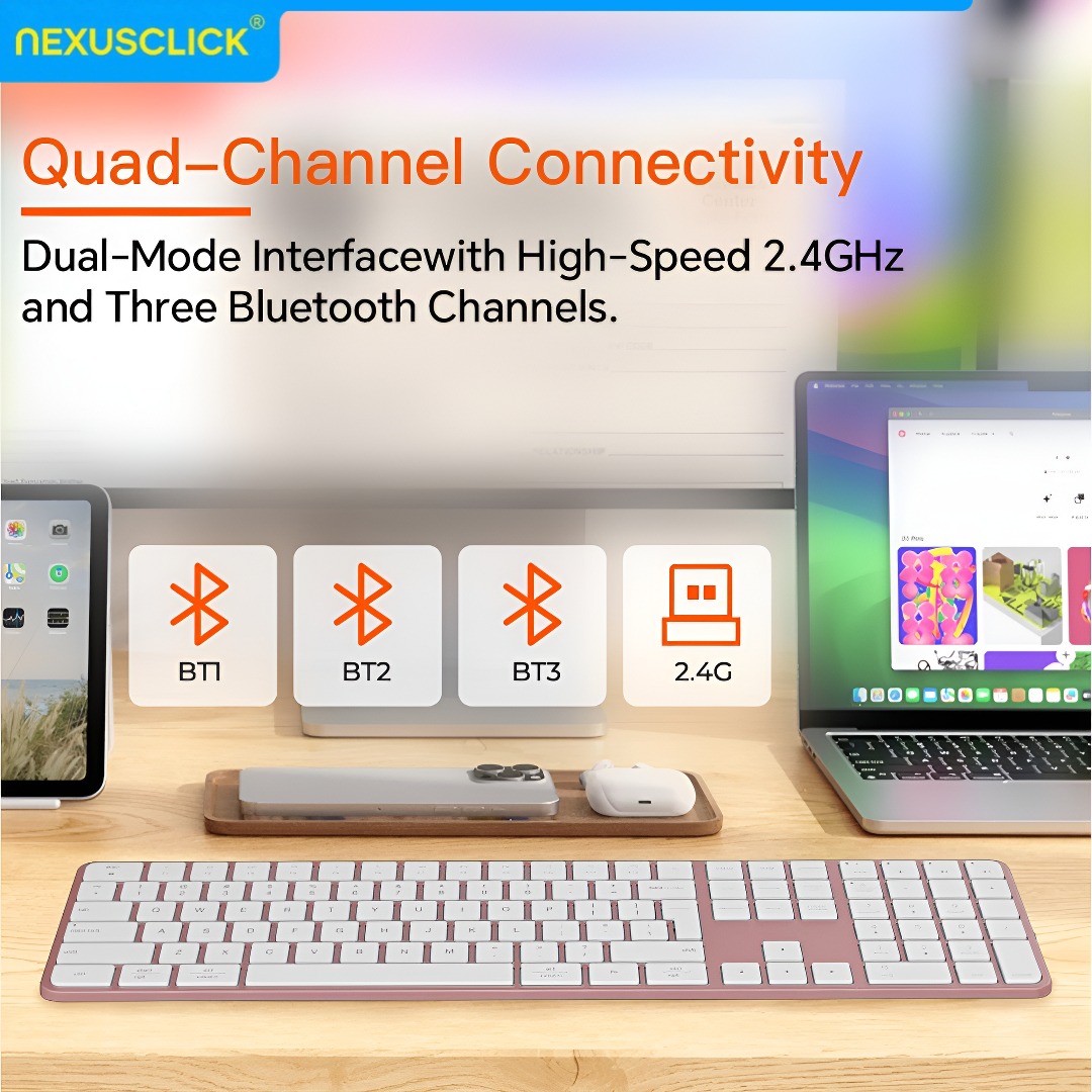 NexusClick Rechargeable Wirele - огляд і ціна Keyboard Gaming Mac