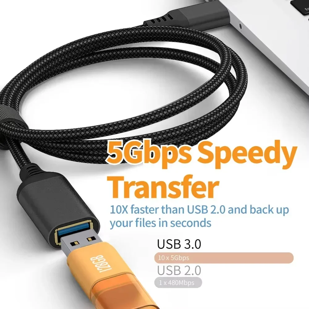 0.5/1/2/3/5m Nylon Braided USB - огляд і ціна Coiled Usb Cable