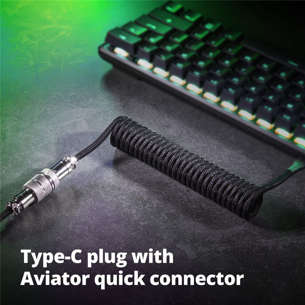 Mechanical Keyboard Coiled Cab - огляд і ціна Gaming Keyboard Type C