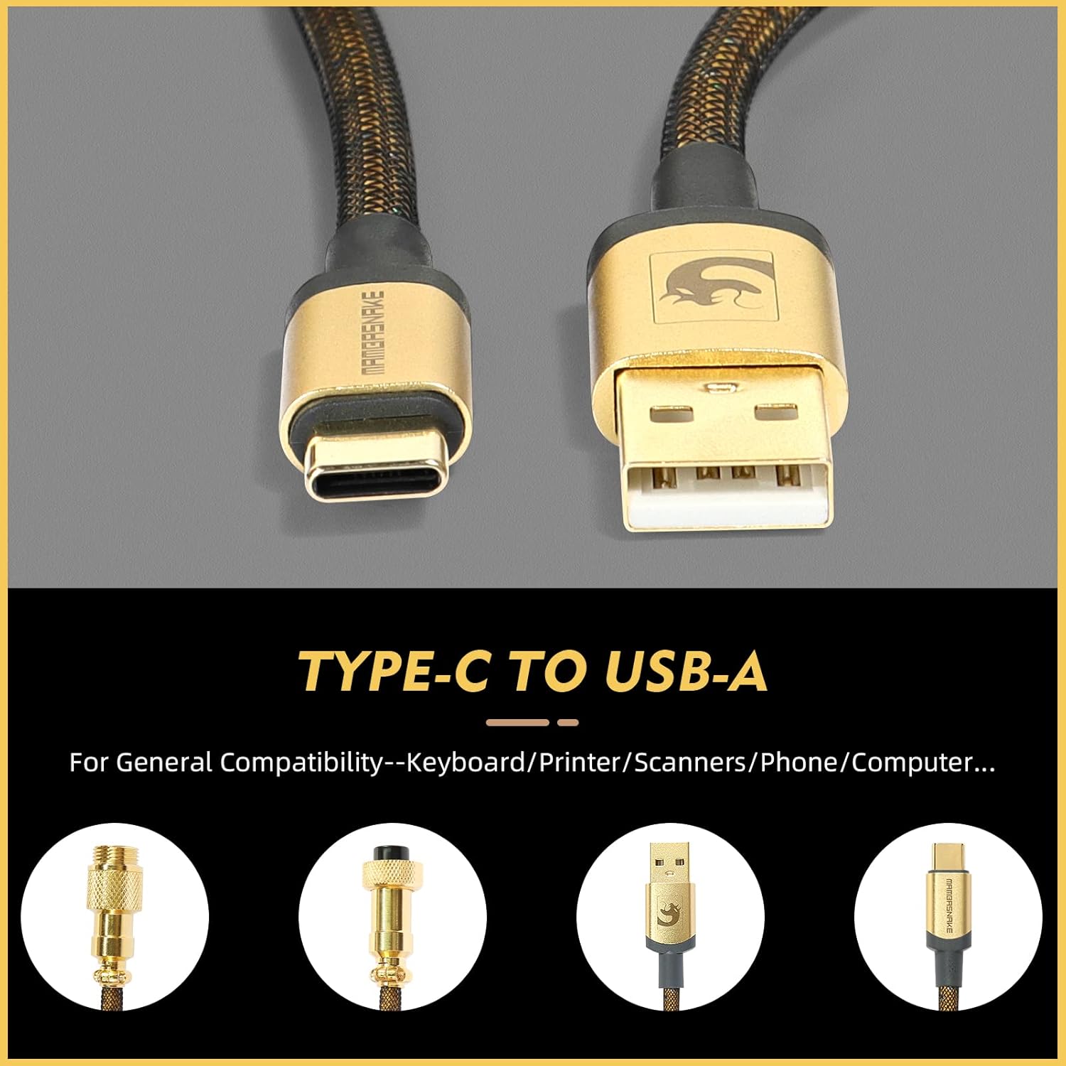 ATTACK SHARK * MAMBASNAKE C03  - огляд і ціна Coiled Usb Cable