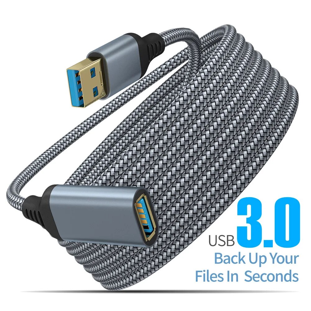 USB 3.0 Nylon Braided Extensio - огляд і ціна Coiled Usb Cable