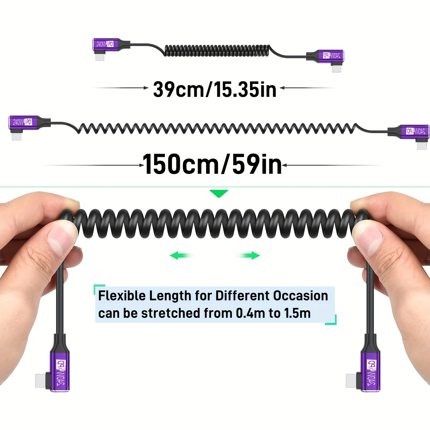 USB-C to USB-C Coiled Cable wi - огляд і ціна Coiled Usb Cable
