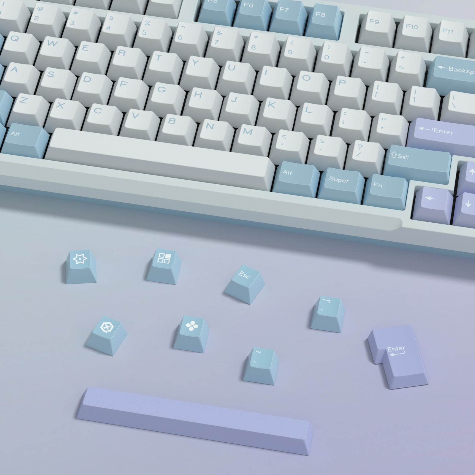 KBDiy GMK Illusion Keycap Cher - огляд і ціна Gaming Keyboard No Number Pad