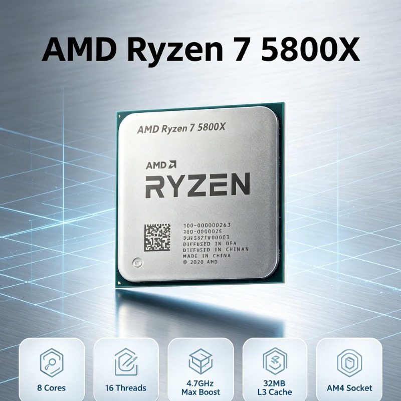 AMD Ryzen 7 5800X For AM4 Seri - огляд і ціна Amd Cpu Ryzen 7