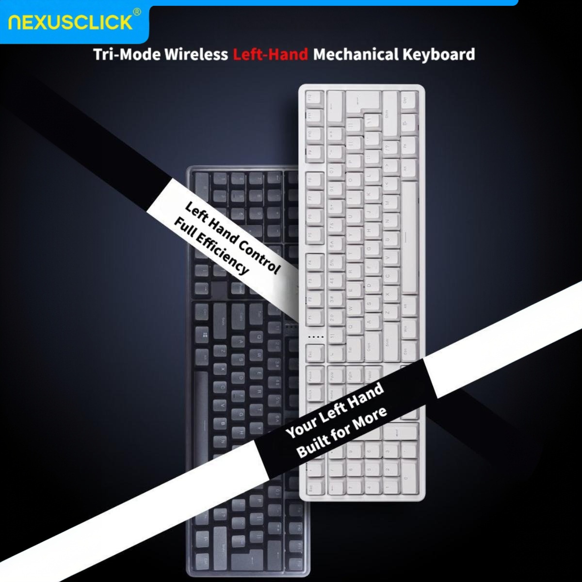NexusClick Ergonomic Left Hand - огляд і ціна Gaming Keyboard No Number Pad