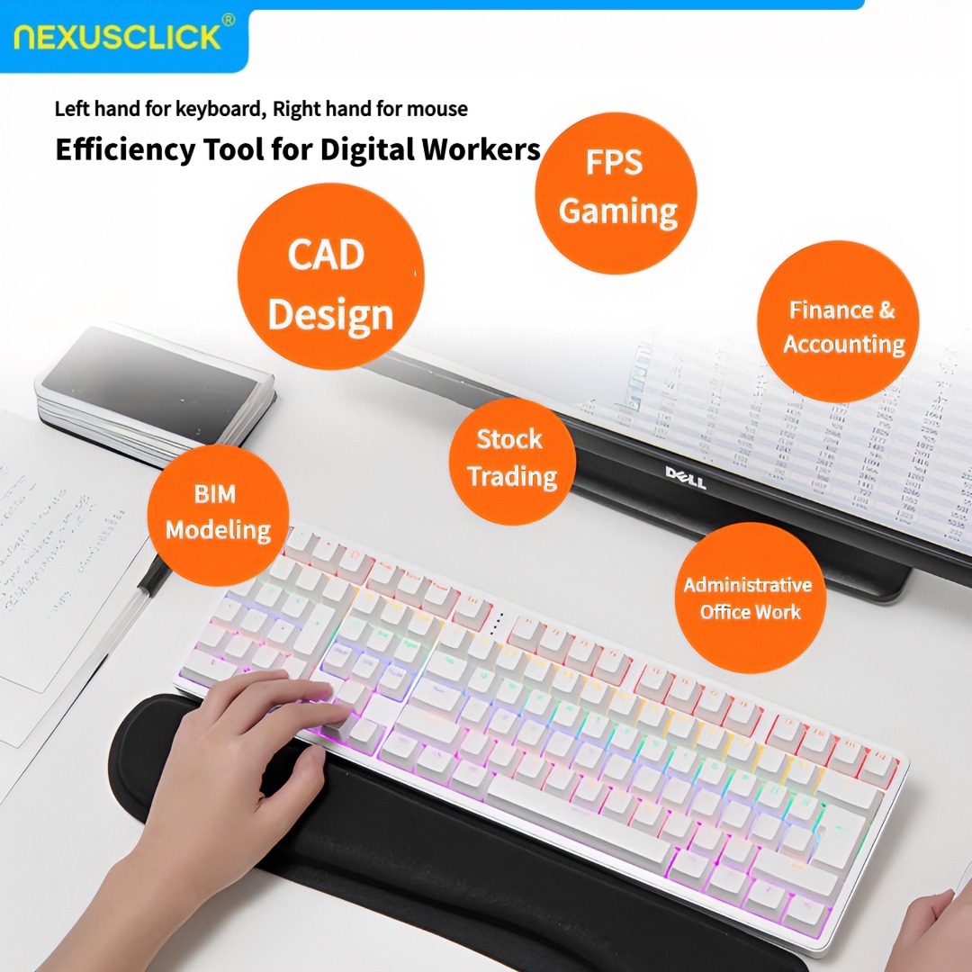 NexusClick Ergonomic Left Hand - огляд і ціна Gaming Keyboard No Number Pad